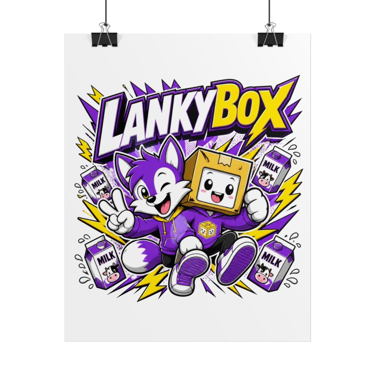 LankyBox "He needs some milk!" Poster — official LankyBox Posters & Wall Art